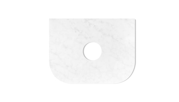 Bondi 600mm Satin White Fluted Wall Hung Curve Vanity with Top