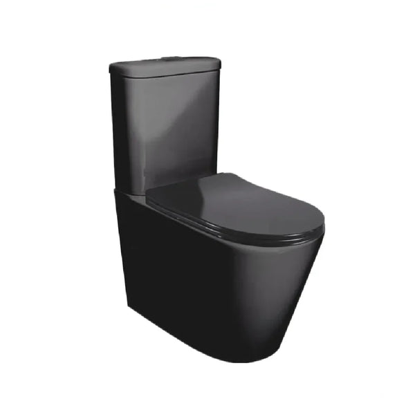 Feanza Toilet Suite Slim Seat Giberit - Matte Black