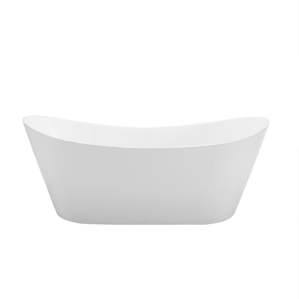 Viva 1500x750x720 Gloss White High Back Bathtub NF