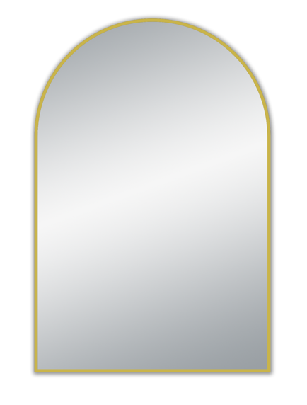 600*900*21.5mm Uni Framed Mirror(Brushed Gold Aluminium Frame)