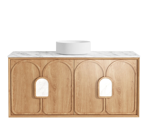 Laguna 1200mm Natural American Oak Wall Hung Cabinet Only
