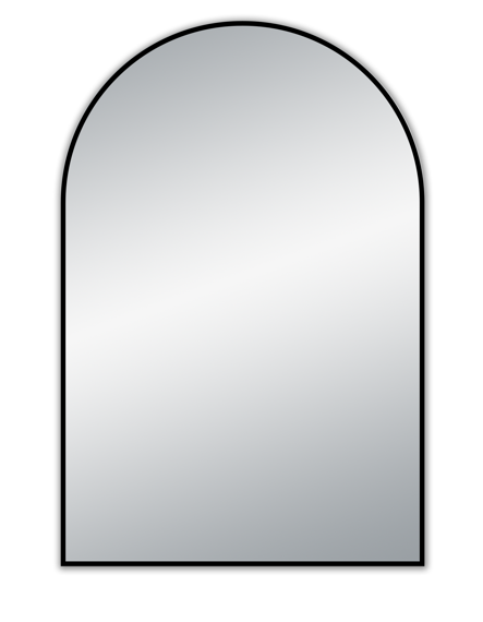 600*900*21.5mm Uni Framed Mirror(Matte Black Aluminium Frame)