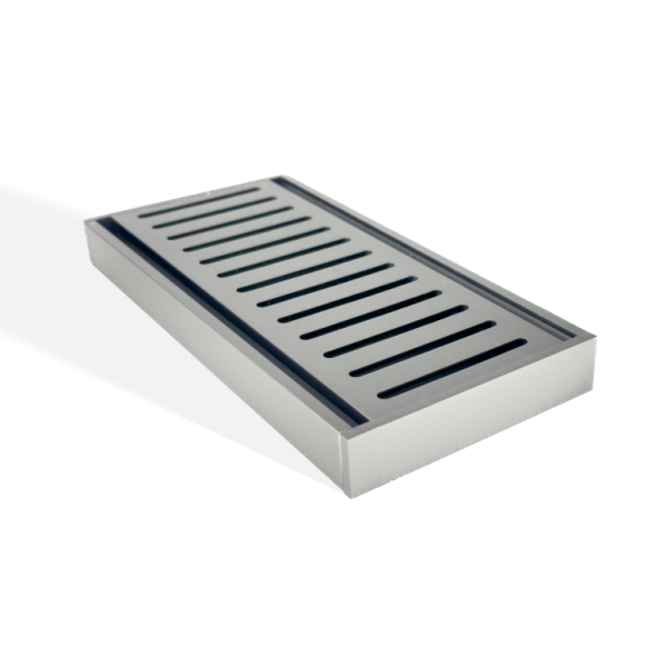 Muses Brushed Black Ezy Flow Floor Grate 100*100*21mm(Maximum 5600mm,50mm Waste)