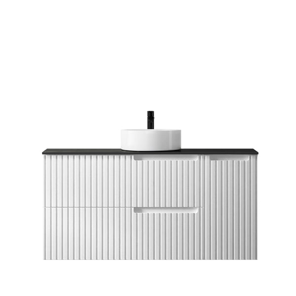 Noosa 1200mm Satin White Wall Hung Vanity with Top 12TH