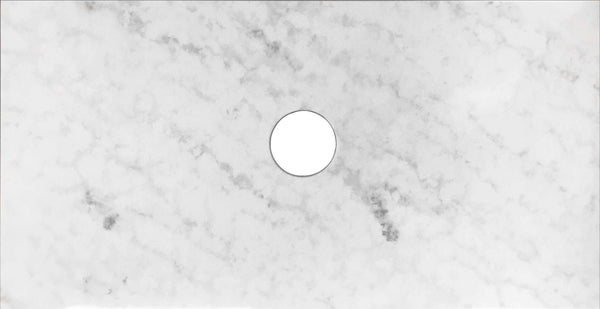 Solid Surface 900x465x20 Cloudy Carrara Top