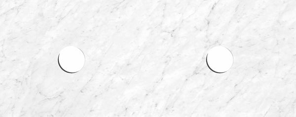 Natural Carrara Marble 1200x465x18 Top Double Bowl