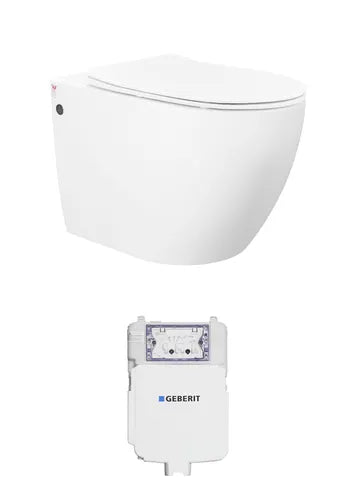Voghera Wall face Pan Slim seat and Geberit Cistern only (Button Order Separately)