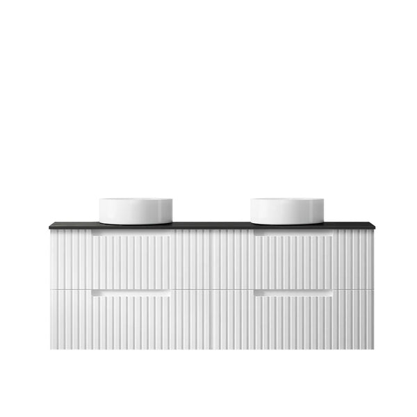 Noosa 1500mm Satin White Wall Hung Vanity with Top NTH