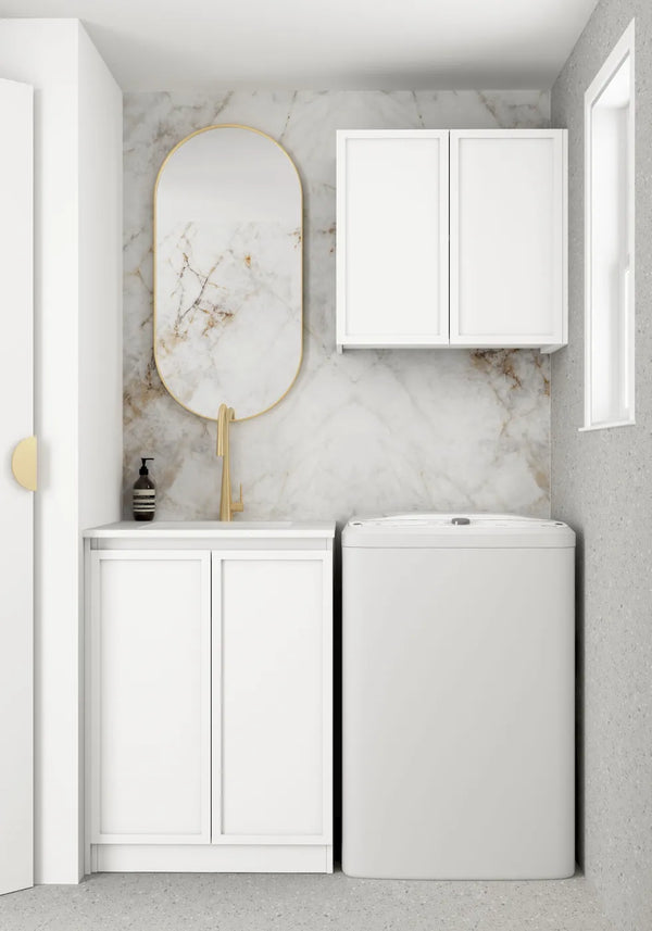 Wall and Base Cabinets Kit 650 Hampshire White with Top