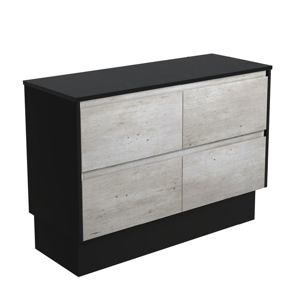 AMATO INDUSTRIAL 1200 Cabinet Satin Black Panels On kick