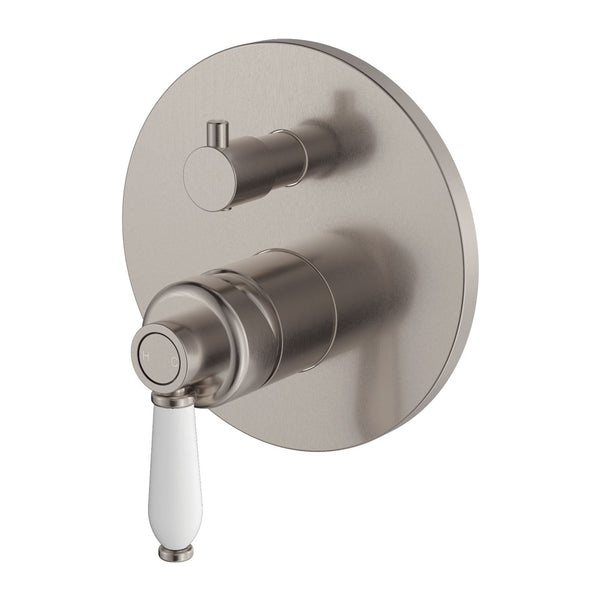 ELEANOR Wall Mixer Diverter White Handle