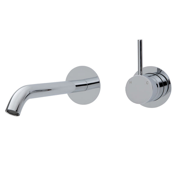 KAYA UP Basin/Bath Mixer 200mm Outlet Set Round Plates