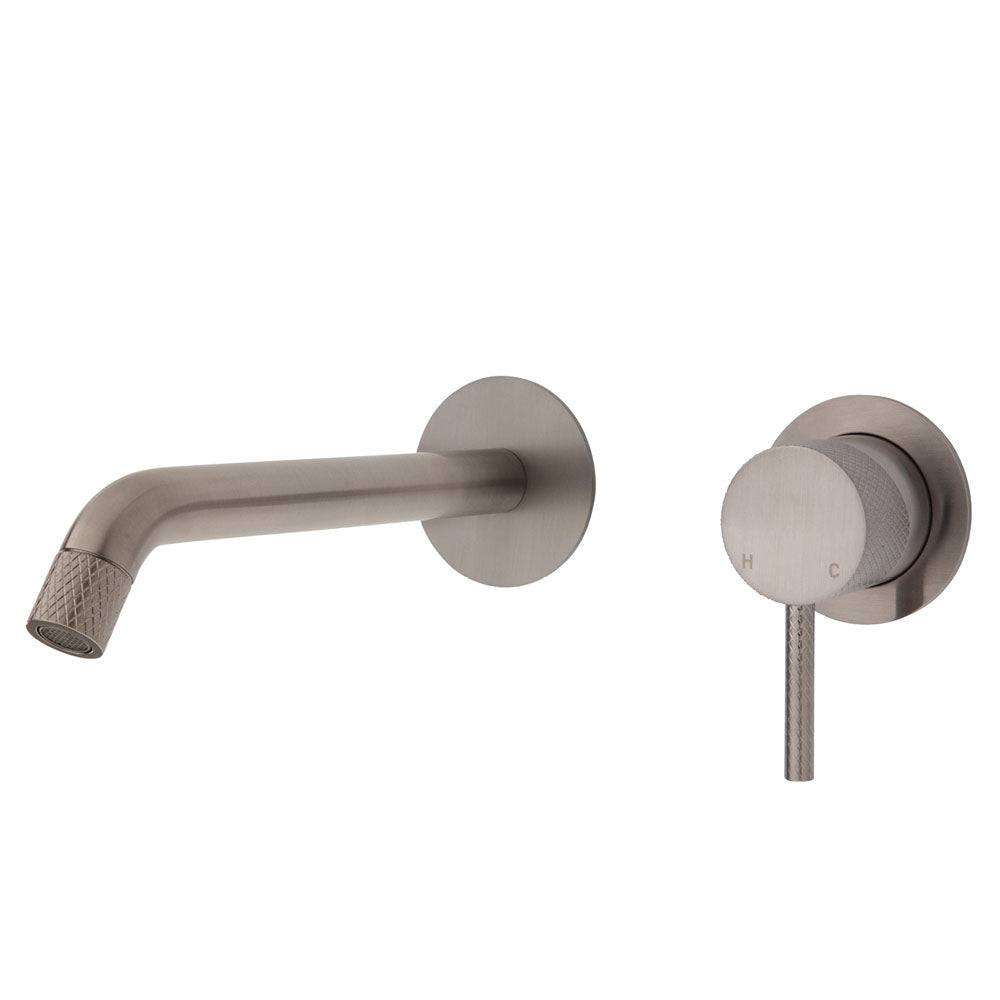 AXLE Basin/Bath Wall Mixer with 200mm Outlet Round Plates