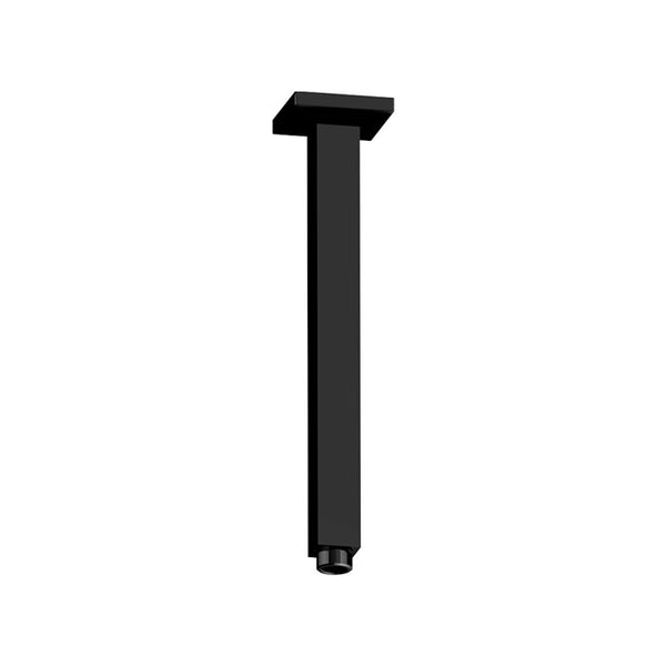 Square 300mm Shower Dropper Matte Black