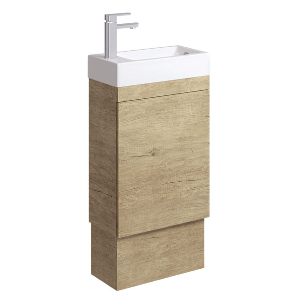 EDGE 450 SCANDI OAK On Kick Vanity with Overflow