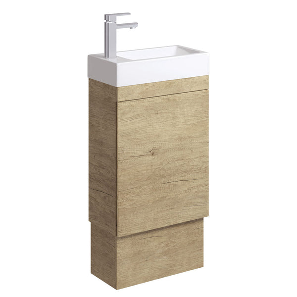 EDGE 450 SCANDI OAK on kick Vanity No Overflow