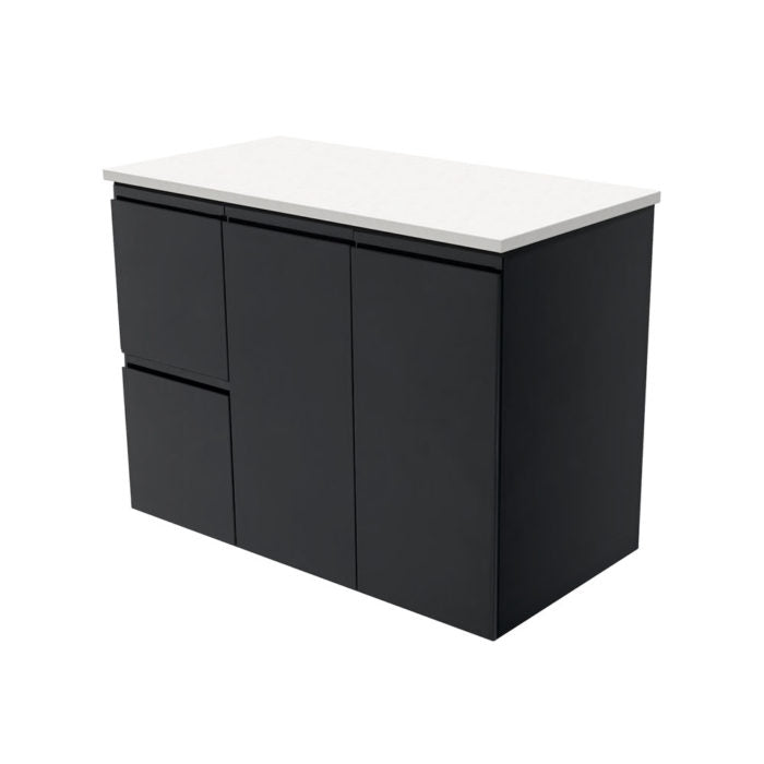 Fingerpull 900mm Wall Hung Cabinet Drawers