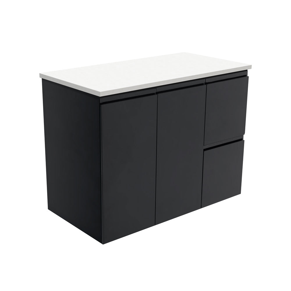 Fingerpull 900mm Wall Hung Cabinet Drawers