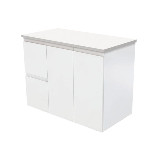 Fingerpull 900mm Wall Hung Cabinet Drawers