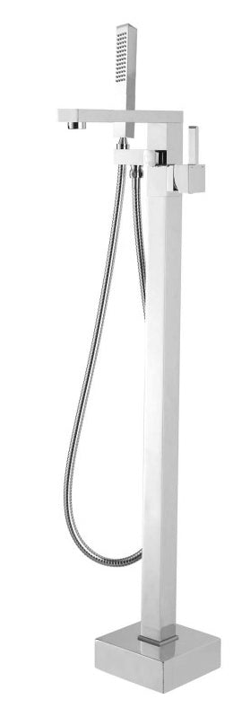 Square Freestanding Bath Mixer With Handheld Shower