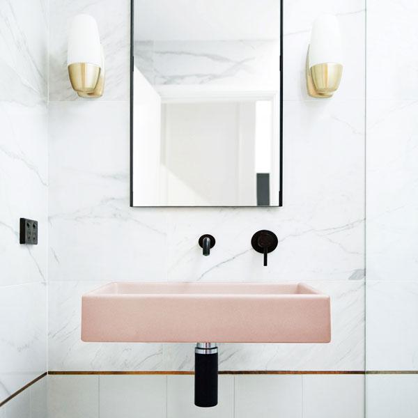 Box Basin - Wall Hung (Blush Pink)