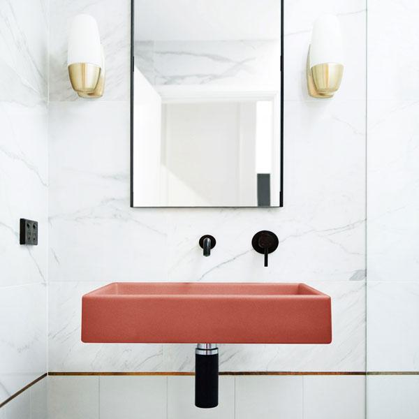 Box Basin - Wall Hung (Blush Pink)