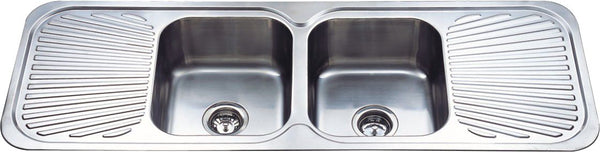 Cora Double Bowl & Double Drainer 1380 x 480 x 170mm