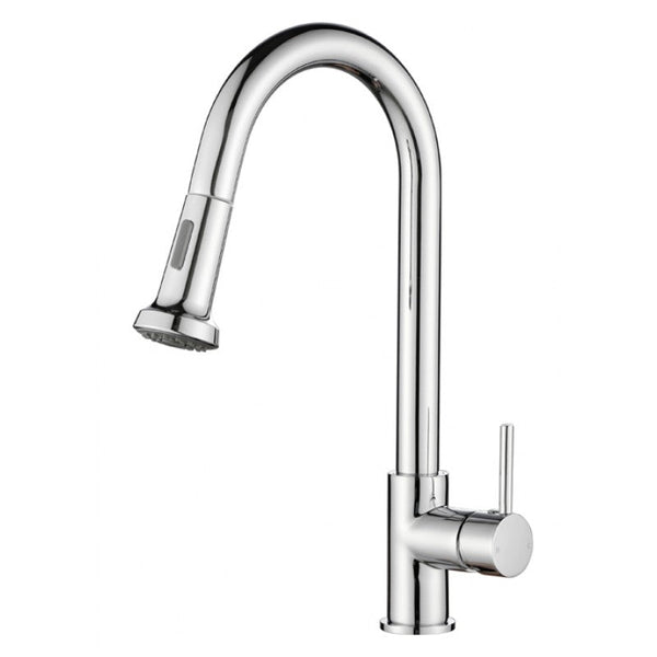 Round Pull Out Spray Kitchen Sink Mixer Tap