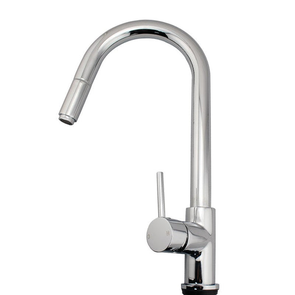 Round Pull Out Kitchen Sink Mixer Tap