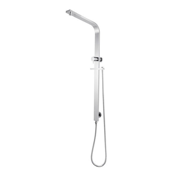 Square Shower Station without Showers Head and Handheld Shower(Wide Rail,Stainless Steel Hose)