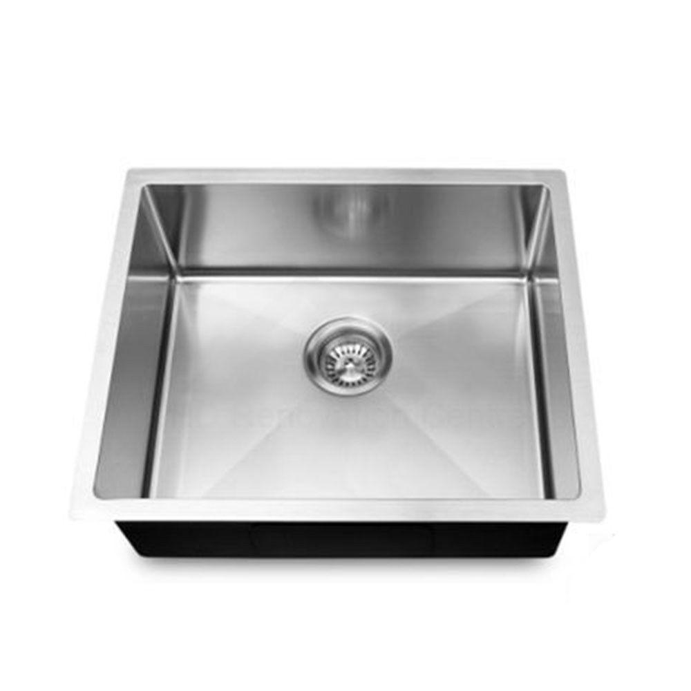 1.2mm Round Corner Stainless Steel Handmade Single Bowl Top/Flush/Undermount Kitchen/Laundry Sink 440*440*205mm