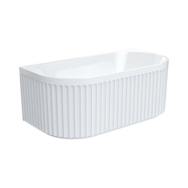 Eleanor Fluted 1500 Back-to-Wall Acrylic Bath