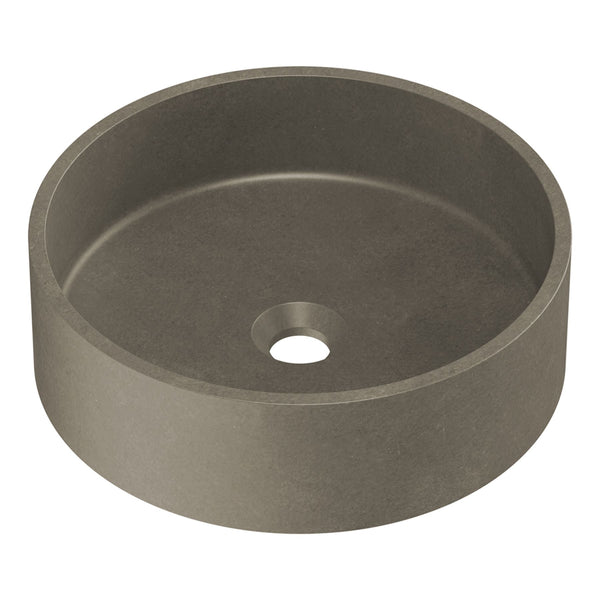 Zale Concrete Round Basin Grey 390 x 120 NTH