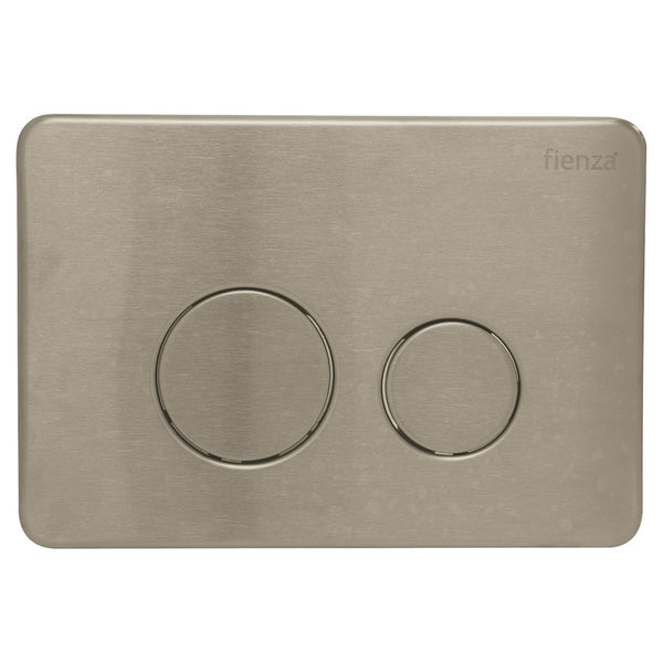 R and T Stainless Steel Round Button Flush Plate Brushed Nickel PVD finish