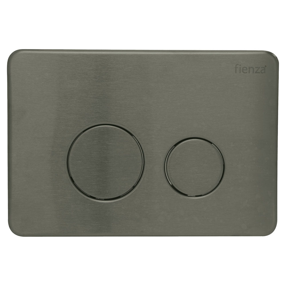 R and T Stainless Steel Round Button Flush Plate Brushed Nickel PVD finish