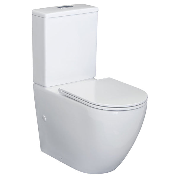 ALIX Rimless P Trap Toilet Suite 4 Star 4.5L/3L Slim Seat