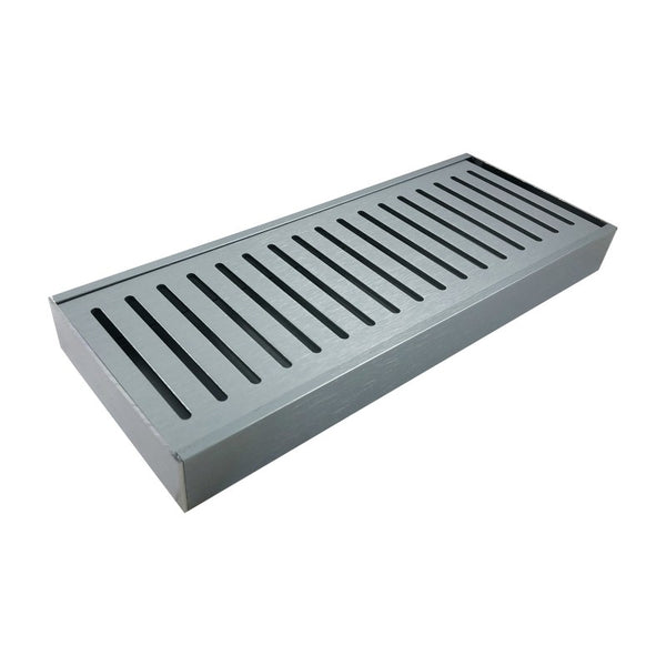 Lauxes 'Celleni' Aluminium Floor Grate Silver 100*100*26mm(Maximum Length 3000mm,80mm Waste)