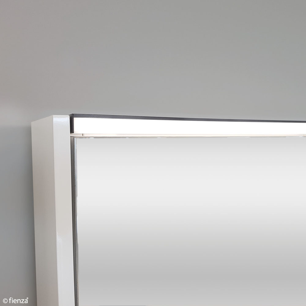 UNIVERSAL Mirror Cabinet 900 with Display Shelf Satin White