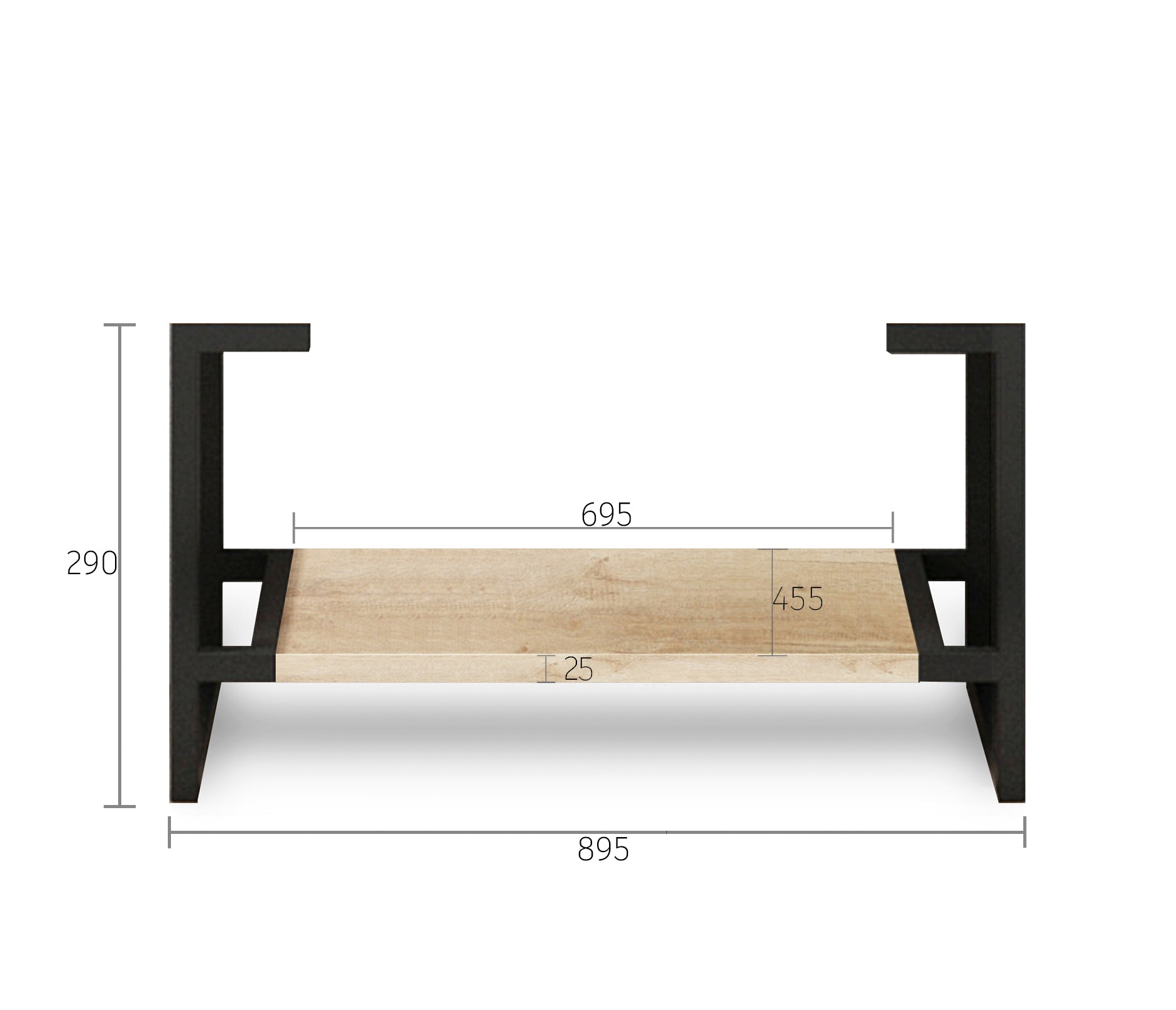 Leg BYRON 900X450 Oak