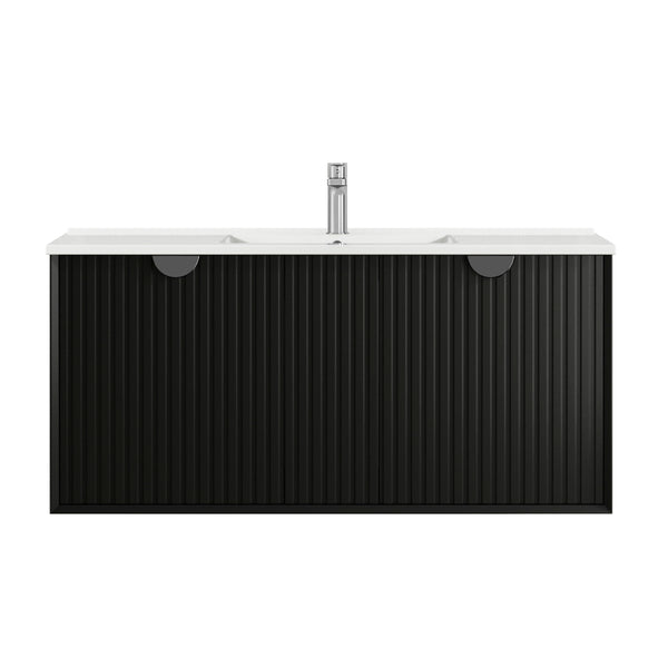 MARLO 1200mm WH Black Cabinet w/ Ceramic Top