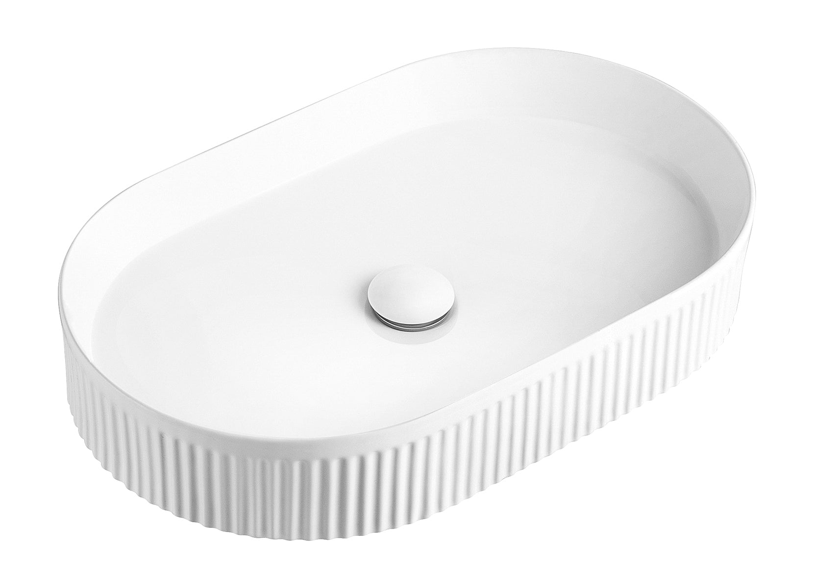 Kensington Fluted 580X360 Oval Basin