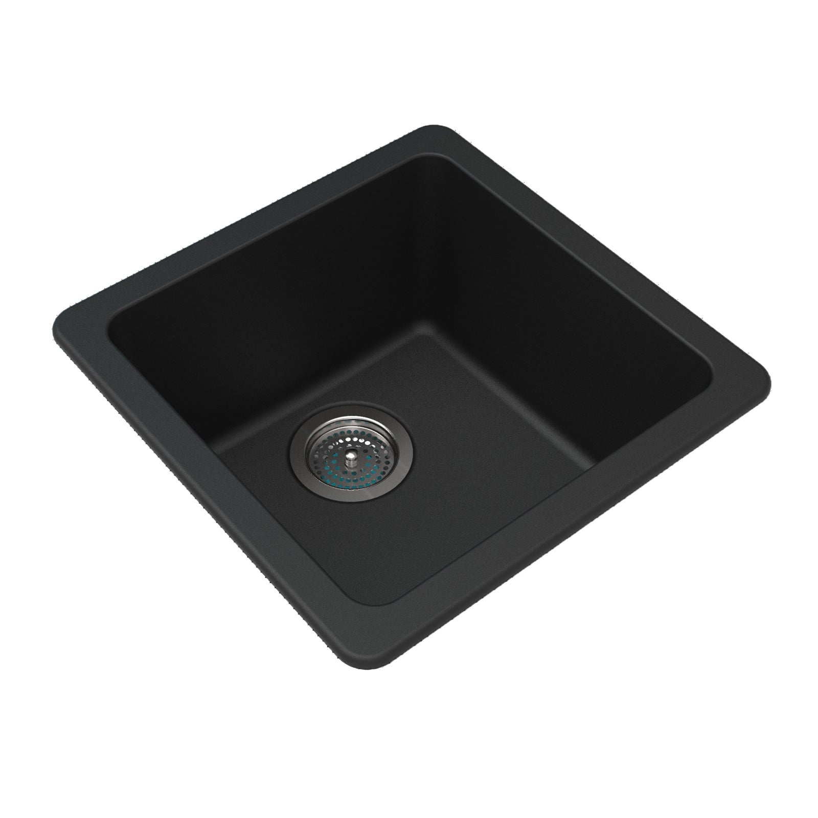 Granite Quartz Stone Kitchen/Laundry Sink Single Bowl Top/Under Mount 422*422*203mm