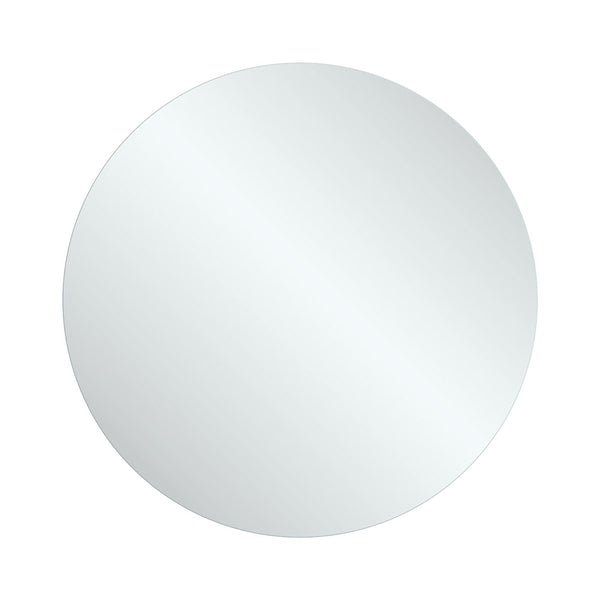 Mirror Round Pencil Edge 800x 800mm 5mm Glass Glue On No Brkt or Vinyl Back