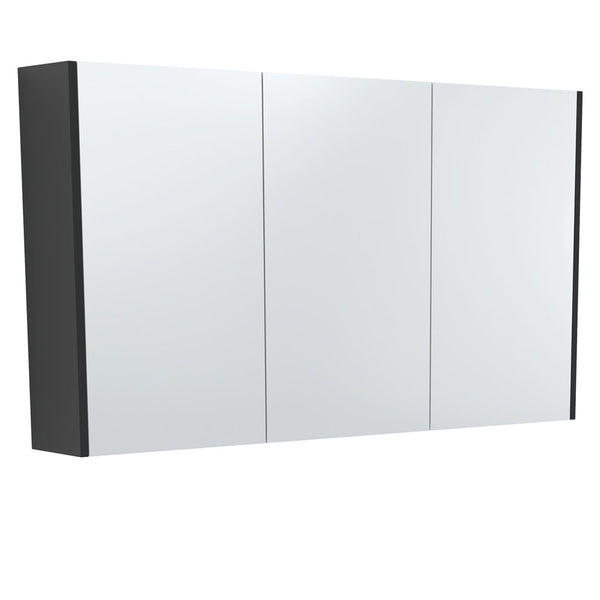 UNIVERSAL Mirror Cabinet 1200 with Satin Black Side Panels