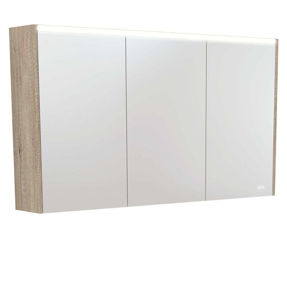 UNIVERSAL Mirror Cabinet 1200 with Display Shelf Satin Black