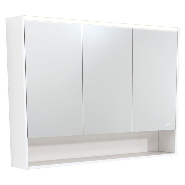 UNIVERSAL Mirror Cabinet 1200 with Display Shelf SCANDI OAK