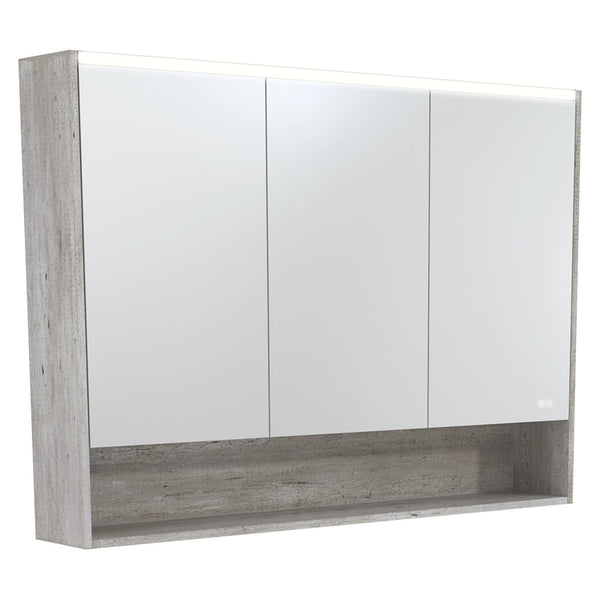 UNIVERSAL Mirror Cabinet 1200 with Gloss White Side Panels