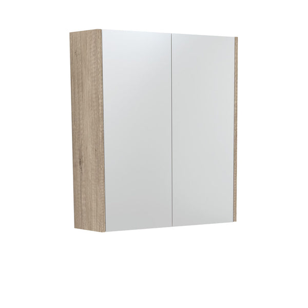 UNIVERSAL Mirror Cabinet 600 with SCANDI OAK Side Panels