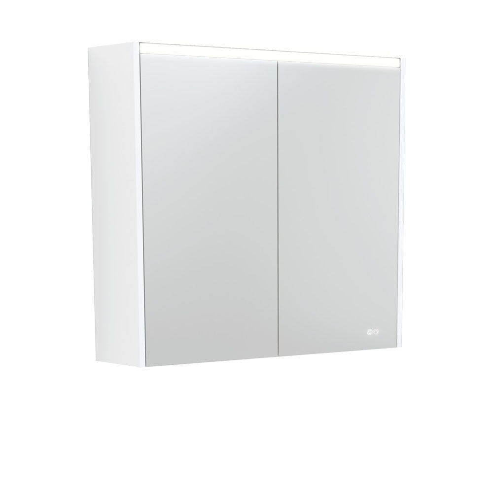 UNIVERSAL Mirror Cabinet 750 with Display Shelf Gloss White