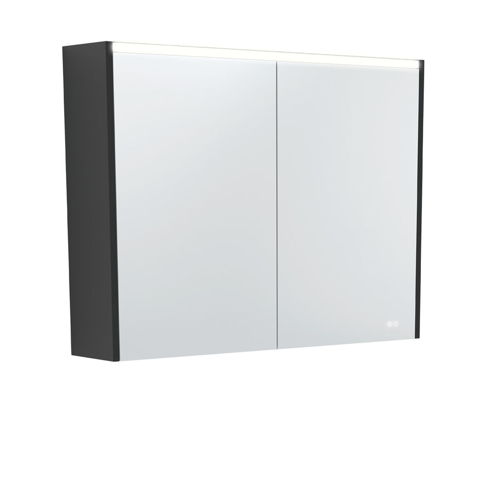 UNIVERSAL Mirror Cabinet 900 with Satin White Side Panels